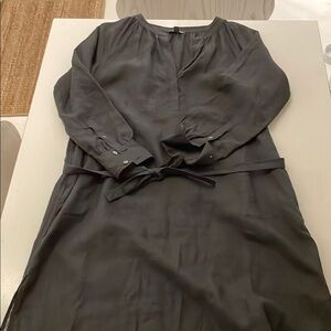 J Crew Black Linen Women's Dress